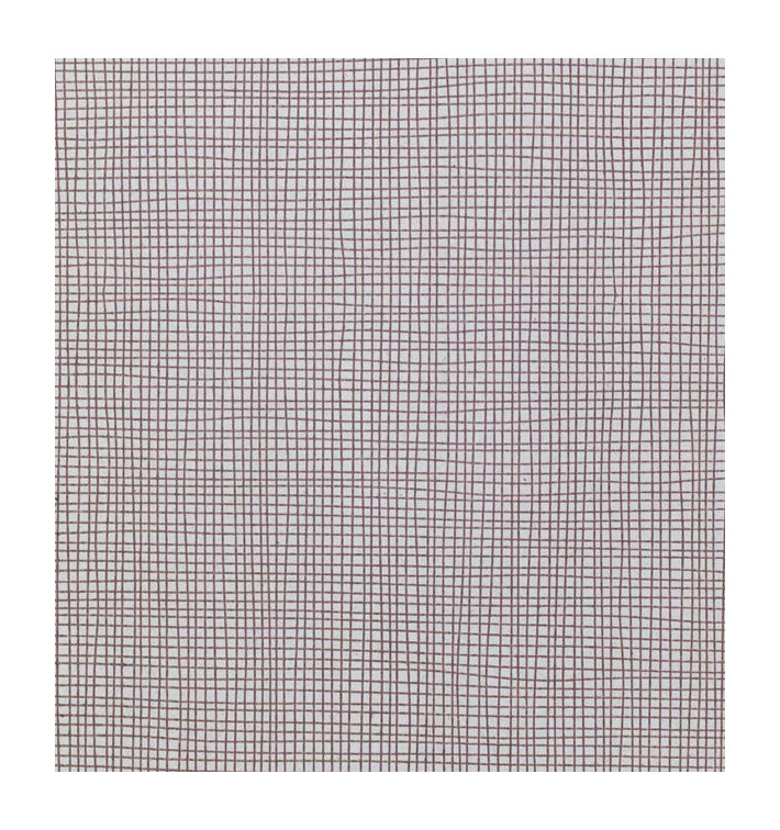 Pre-Cut Paper Tablecloth 1,2x1,2m "Between Lines" Brown 40g/m² (300 Units)