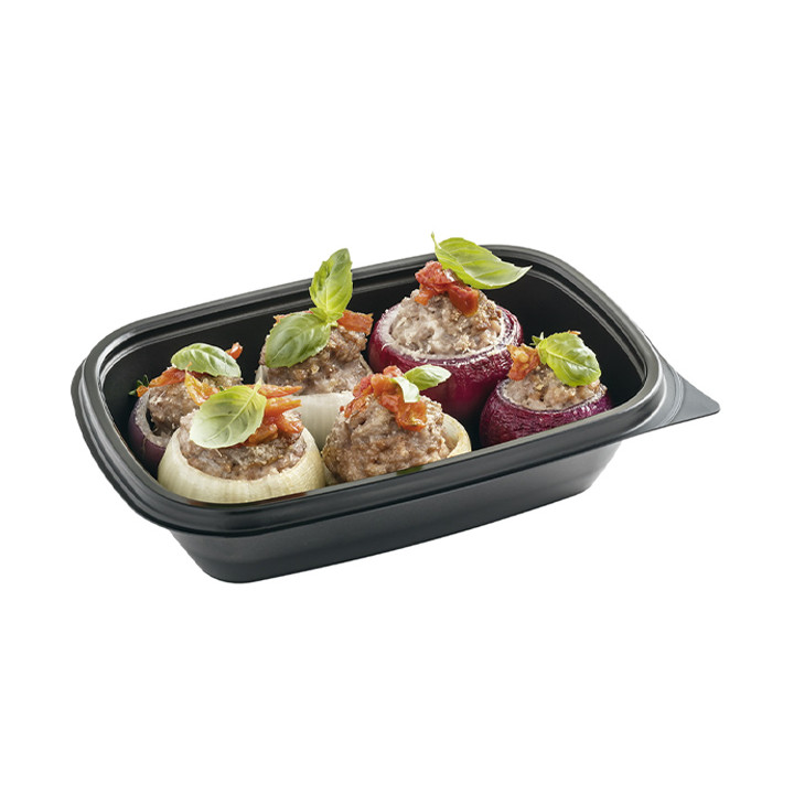 Plastic Deli Container PP Black 500ml 20x13x5cm (50 Units) 