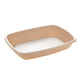 Plastic Deli Container PP Cream 600ml 23x16,5cm (75 Units)  