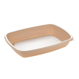 Plastic Deli Container PP Cream 600ml 23x16,5cm (75 Units)  