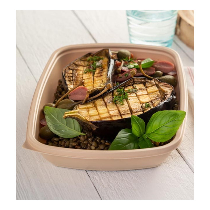 Plastic Deli Container PP Cream 600ml 23x16,5cm (75 Units)  