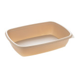 Plastic Deli Container PP Cream 900ml 23x16,5cm (75 Units)  