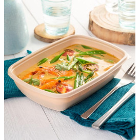 Plastic Deli Container PP Cream 900ml 23x16,5cm (300 Units)