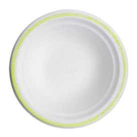 Molded Fiber Bowl "Chinet" White BiColor 460ml Ø18cm (125 Units)  