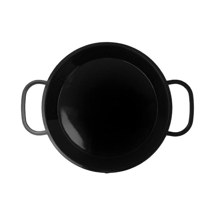 Paella Pan Tray Black PP 300ml (100 Units)