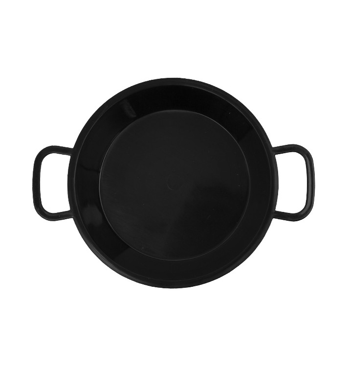 Paella Pan Tray Black PP 120ml (20 Units)