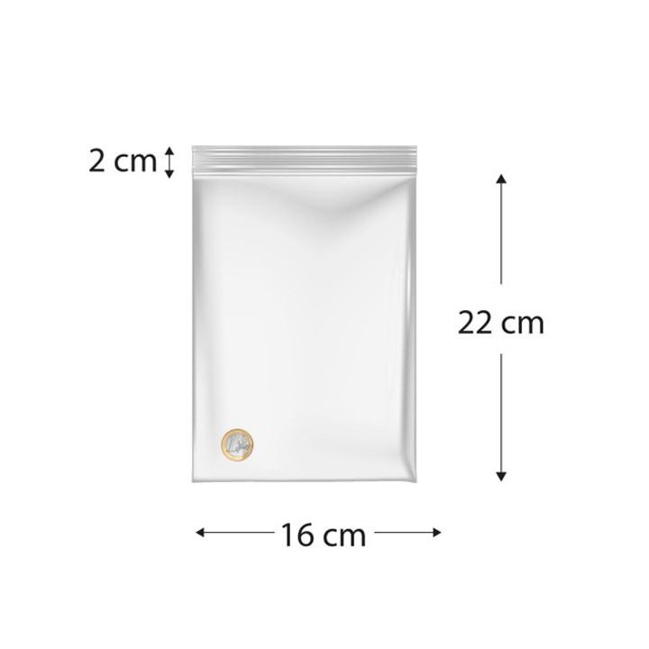 Plastic Zip Bag Autoseal 16x22cm G-160 (100 Units)  