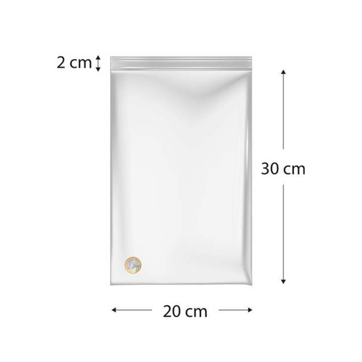 Plastic Zip Bag Autoseal 20x30cm G-160 (100 Units)  