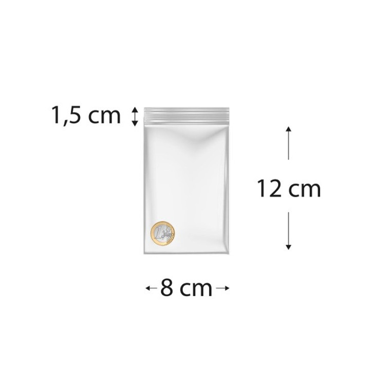 Plastic Zip Bag Seal top 8x12cm G-200 (100 Units)  