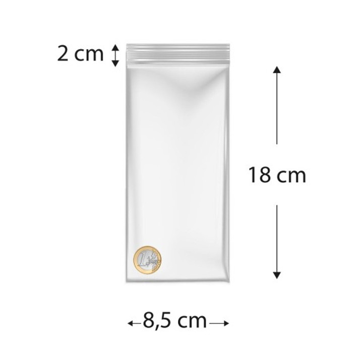 Plastic Zip Bag Seal top 8,5x18cm G-200 (100 Units)