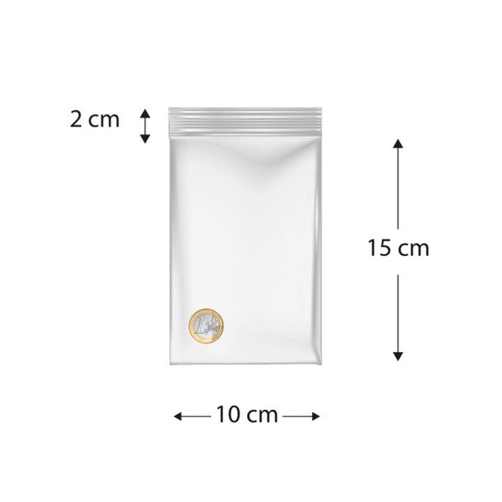 Plastic Zip Bag Seal top 10x15cm G-200 (1000 Units)