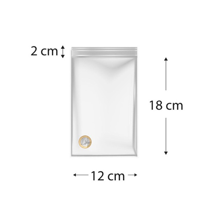 Plastic Zip Bag Seal top 12x18cm G-200 (100 Units)  