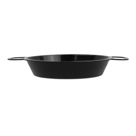 Paella Pan Tray Black PP 120ml (200 Units)