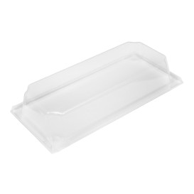 PET Plastic Lid for Container 410ml 19,6x8,6x3,2cm (12 Units)