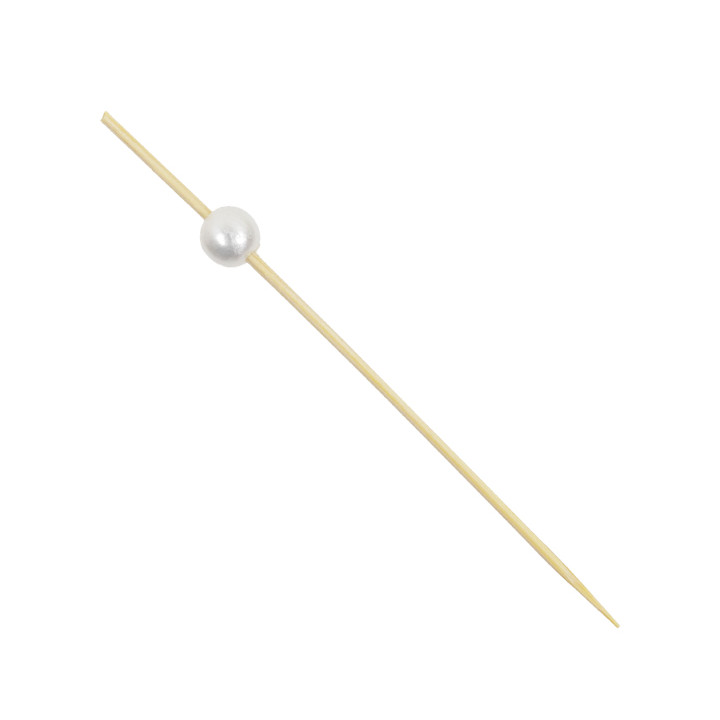 Bamboo Food Pick Pearl Design 9cm (1.200 Units)