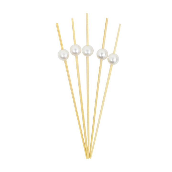 Bamboo Food Pick Pearl Design 9cm (1.200 Units)