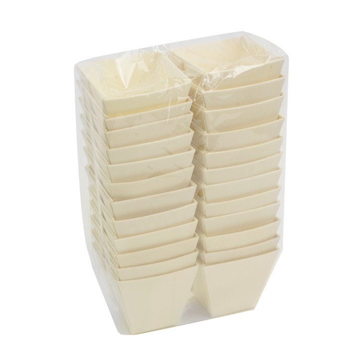 Wooden Tasting Square Cup 50ml (24 Units)