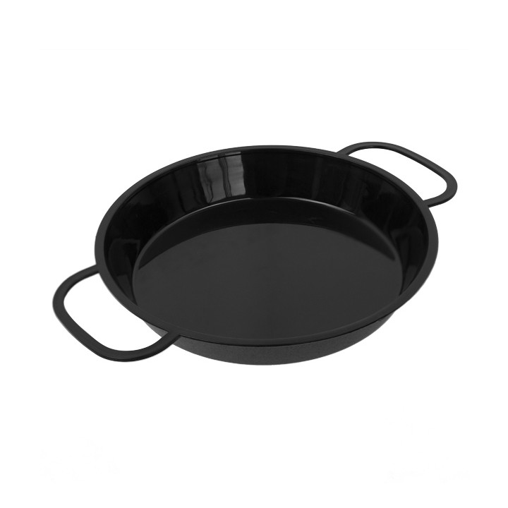 Paella Pan Tray Black PP 300ml (100 Units)