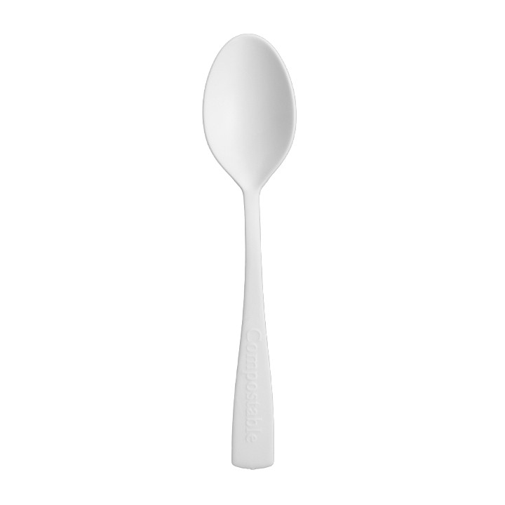 Reusable Spoon CPLA White 10cm (50 Units) 