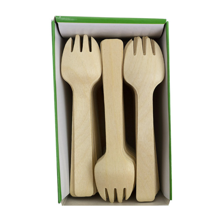 Wooden Spork 10,5cm (100 Units)  