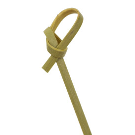 Natural Green Bamboo Bow Skewer 7cm (100 Units)  