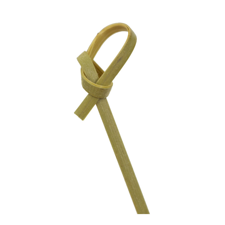 Natural Green Bamboo Bow Skewer 7cm (100 Units)  