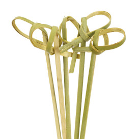 Natural Green Bamboo Bow Skewer 10cm (10.000 Units)  