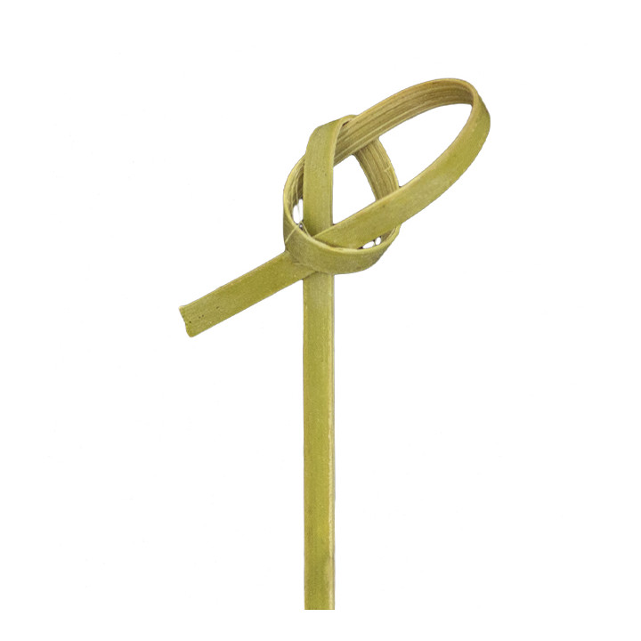 Natural Green Bamboo Bow Skewer 10cm (250 Units)  