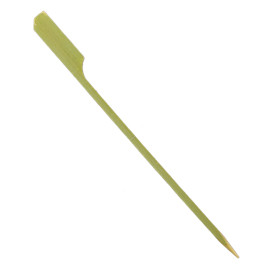Bamboo Food Pick Golf Design Natural Green 15cm (250 Units)  