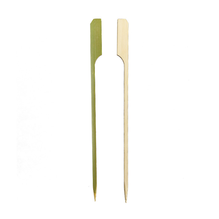 Bamboo Food Pick Golf Design Natural Green 15cm (250 Units)  