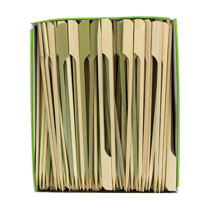 Bamboo Food Pick Golf Design Natural Green 15cm (250 Units)  