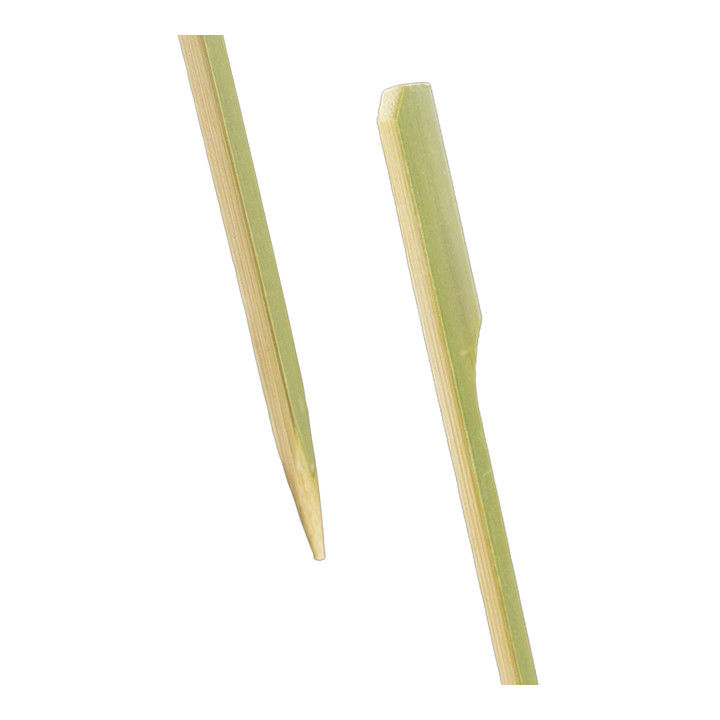 Bamboo Food Pick Golf Design Natural Green 12cm (2.500 Units)