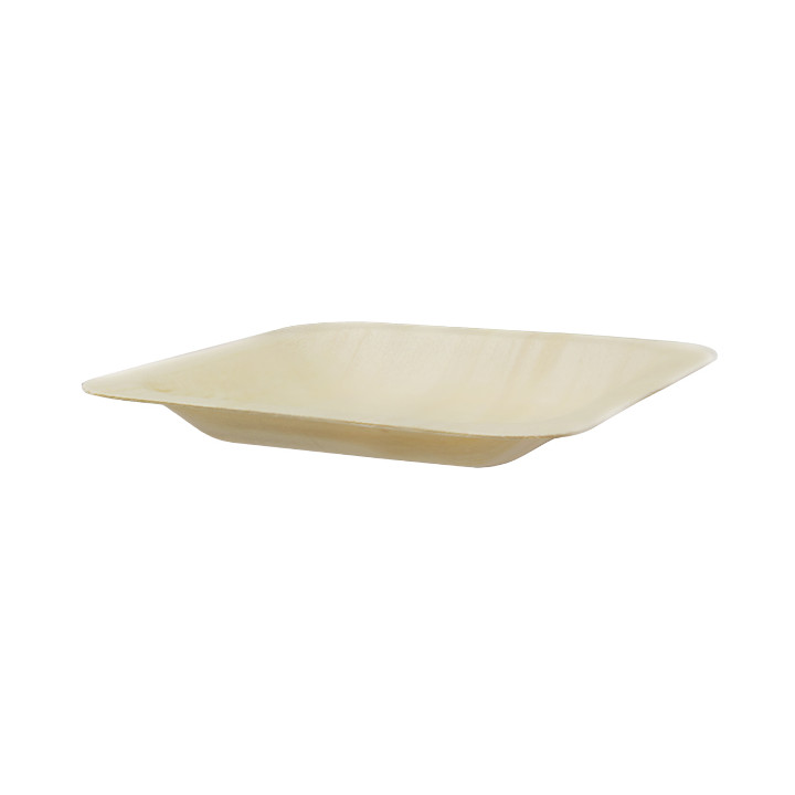 Wooden Plate Square Shape 11,5x11,5cm (25 Units) 