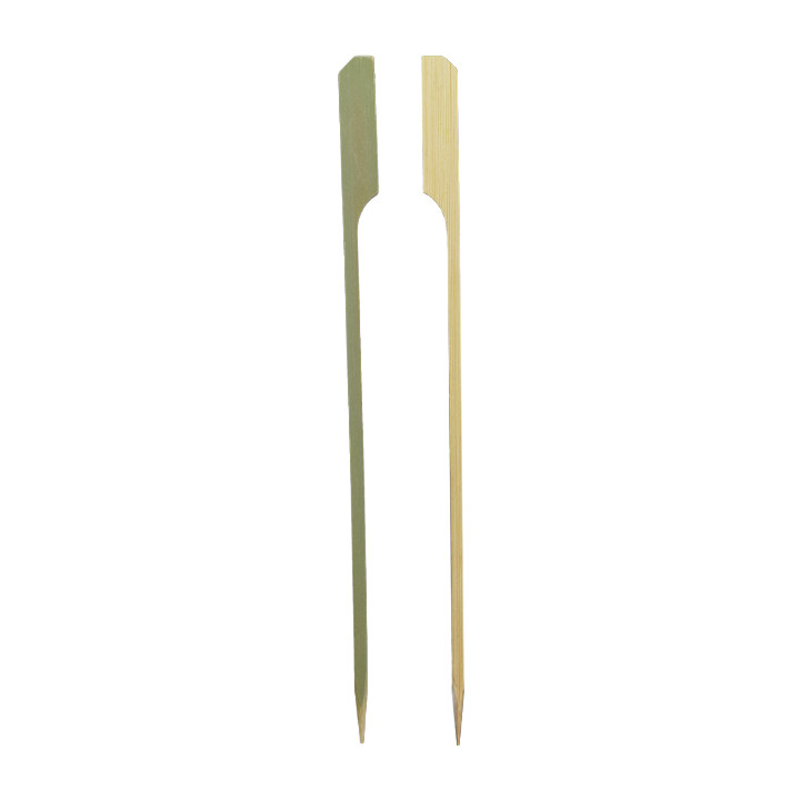 Bamboo Food Pick Golf Design Natural Green 18cm (2.500 Units)