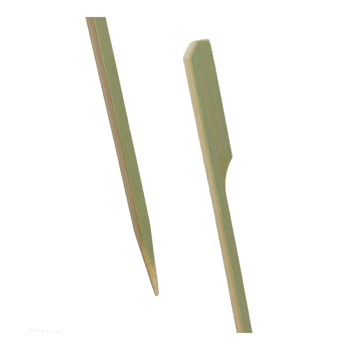 Bamboo Food Pick Golf Design Natural Green 18cm (2.500 Units)