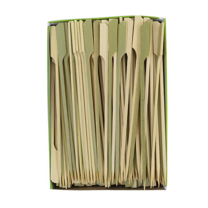 Bamboo Food Pick Golf Design Natural Green 18cm (2.500 Units)