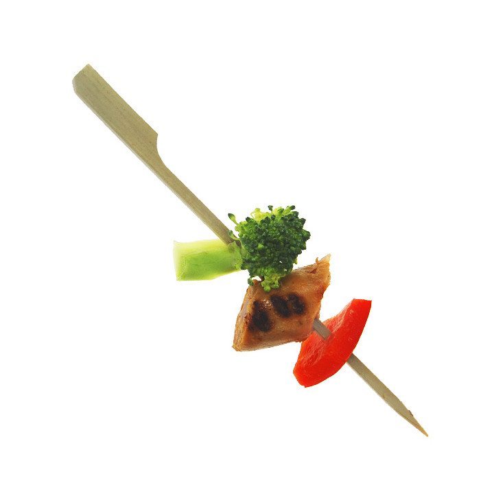 Bamboo Food Pick Golf Design Natural Green 15cm (250 Units)  