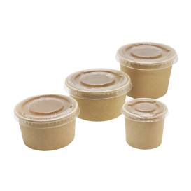 Kraft Cardboard Sauce Cup 100ml Ø7,3cm (50 Units)