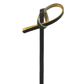 Bamboo Food Pick Black Bow Design 10cm (2.500 Units)
