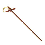 Bamboo Food Pick Bow Design Red 10cm (250 Units)  