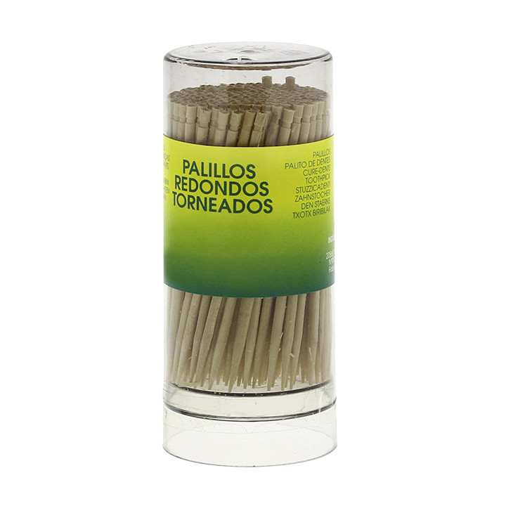 Wooden Toothpick Round shape Turned 6,5cm (24 Units)