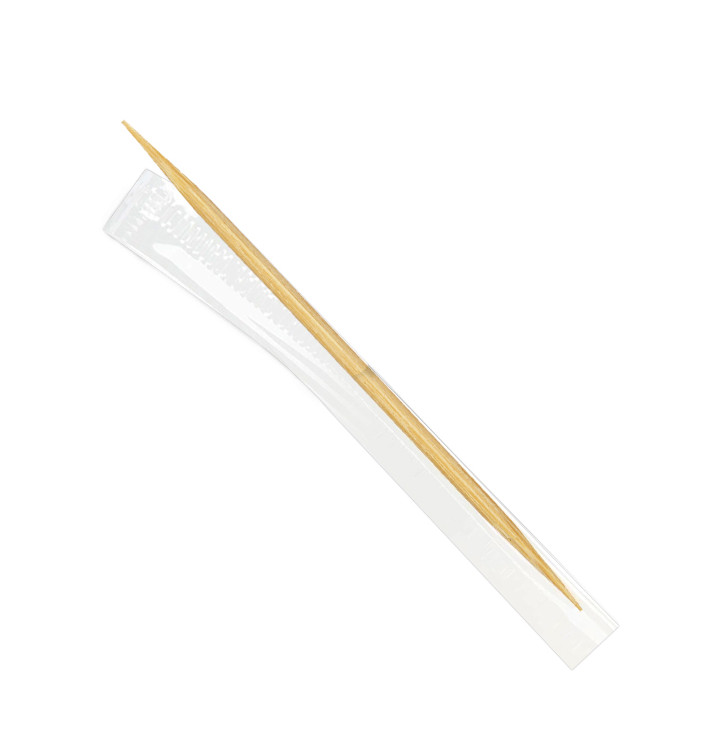 Wooden Toothpick 2 Tips Film Wrapped 6,5cm (5 Units)