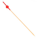 Bamboo Food Pick Red Ball Head Design 12cm (100 Units)  