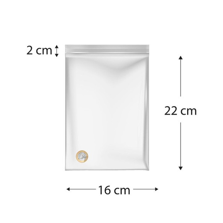 Plastic Zip Bag Seal top 16x22cm G-200 (1000 Units)