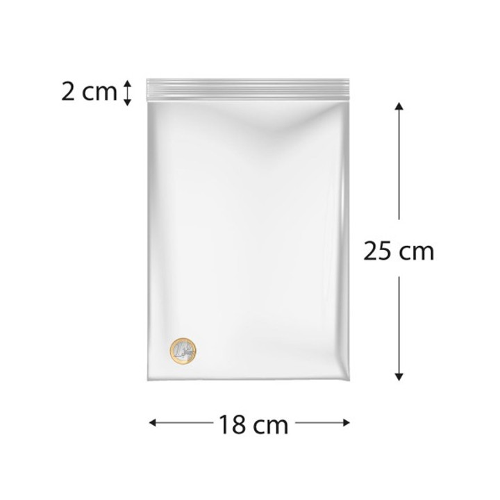 Plastic Zip Bag Seal top 18x25cm G-200 (100 Units)  