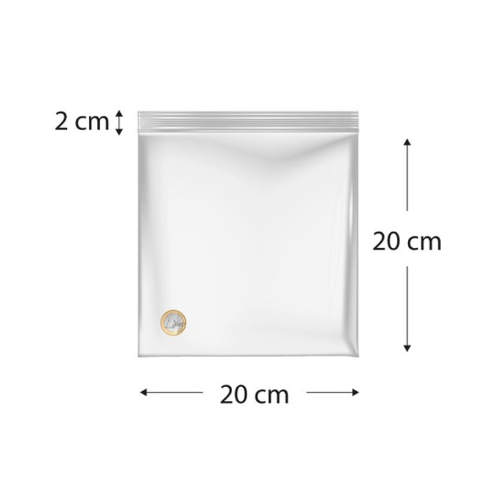 Plastic Zip Bag Seal top 20x20cm G-200 (100 Units)  