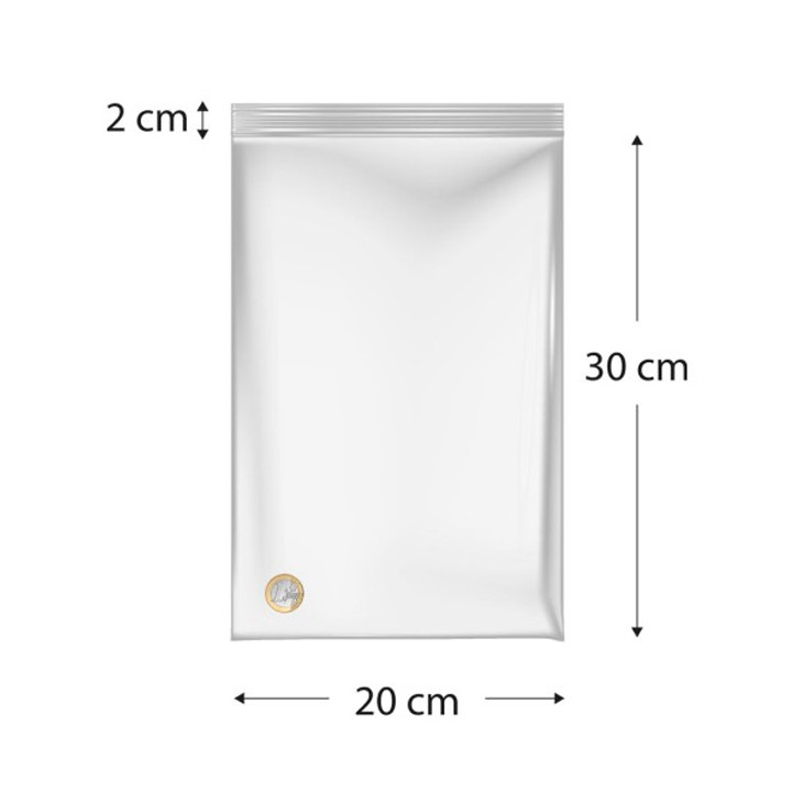 Plastic Zip Bag Seal top 20x30cm G-200 (100 Units)  