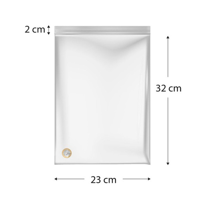 Plastic Zip Bag Seal top 23x32cm G-200 (1000 Units)