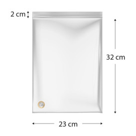 Plastic Zip Bag Seal top 23x32cm G-200 (100 Units)  