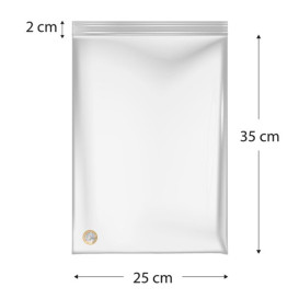 Plastic Zip Bag Seal top 25x35cm G-200 (100 Units)  